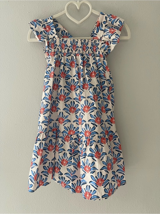 Zara Other - Zara White Sundress with Blue and Coral Flowers (3-4T)